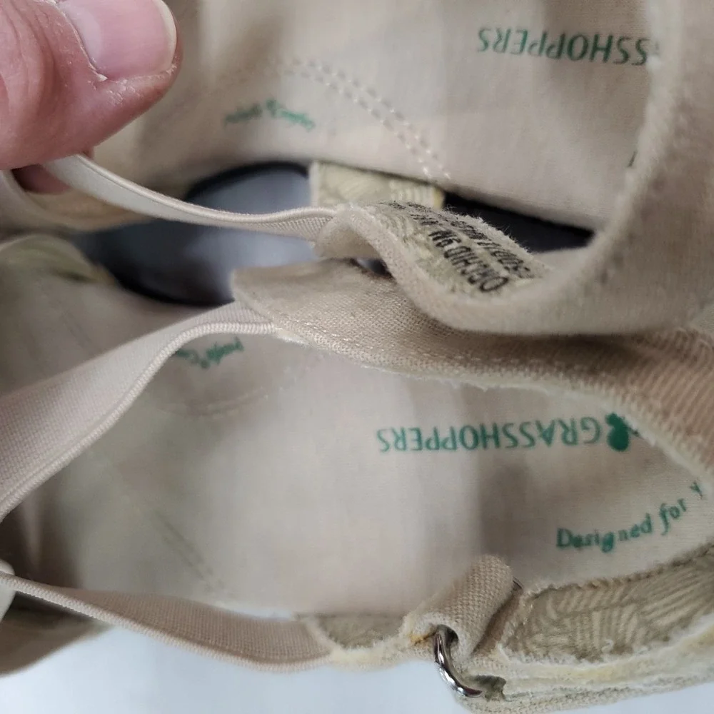 Grasshoppers Ortholite Beige Strappy Sandals Womens Size 9M EUC Purefit Comfort